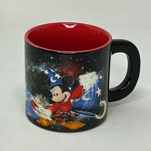 Disney Four Parks One World Mug Mickey Sorcerer Walt Disney World Collectible